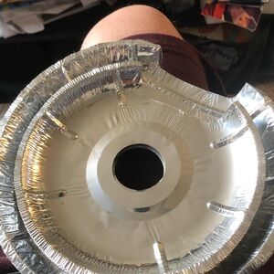 Round Disposable Foil Drip Pan - Silver